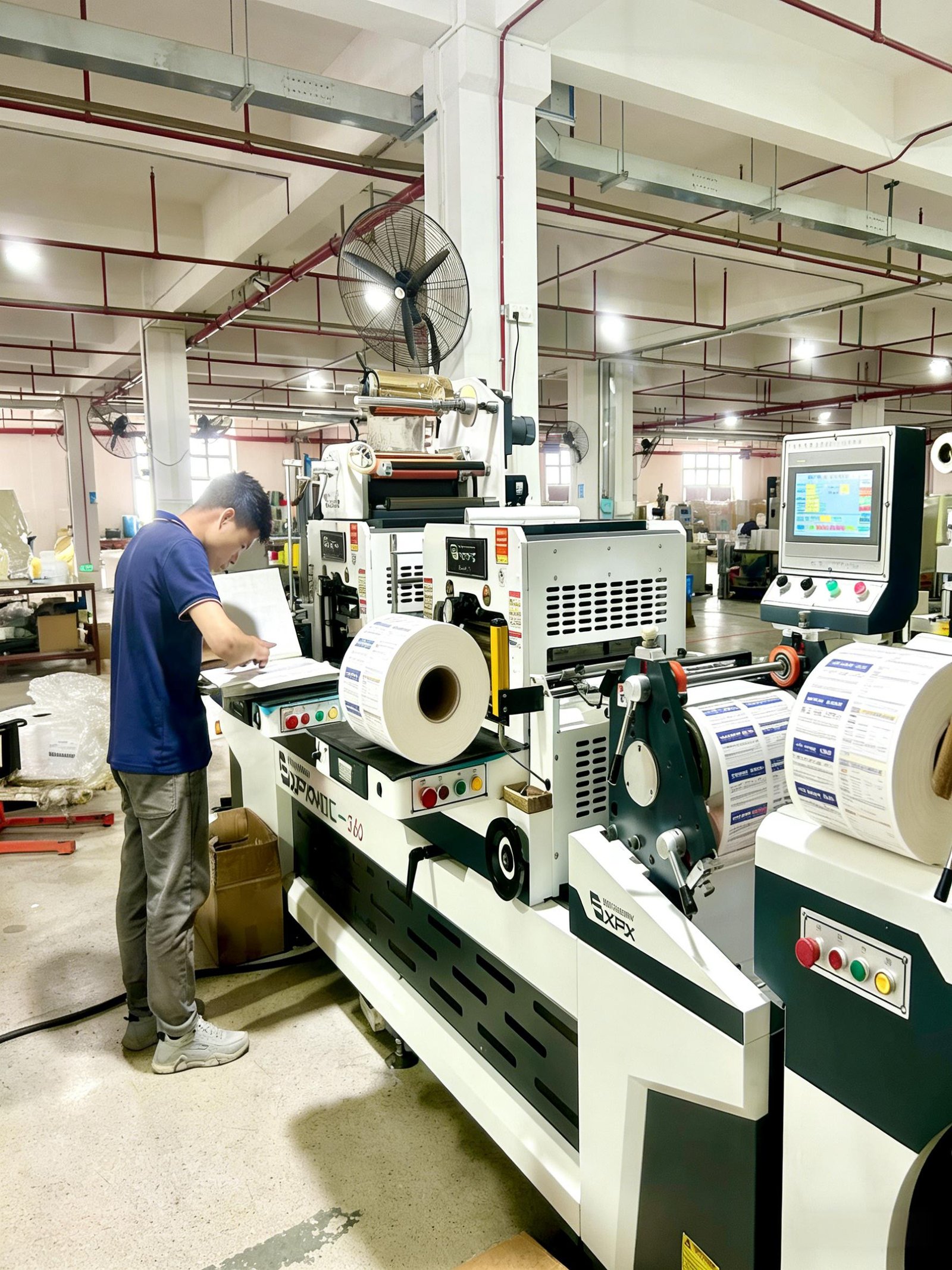 worker In label factory